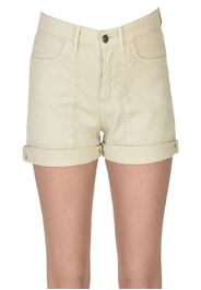 Shorts in lino e cotone