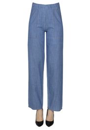 Pantaloni in cotone stile denim