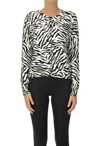 Cardigan stampa animalier