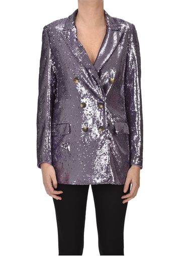 Blazer doppiopetto con paillettes