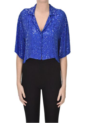 Giacca cropped con paillettes