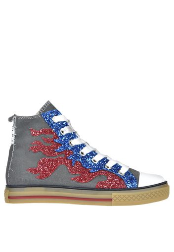 Sneakers high-top in canvas