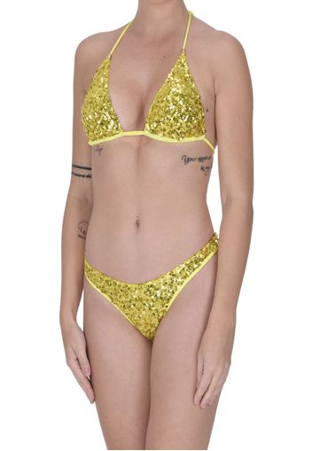 Bikini a triangolo con paillettes