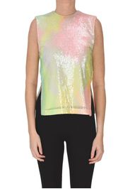 Top multicolor con paillettes