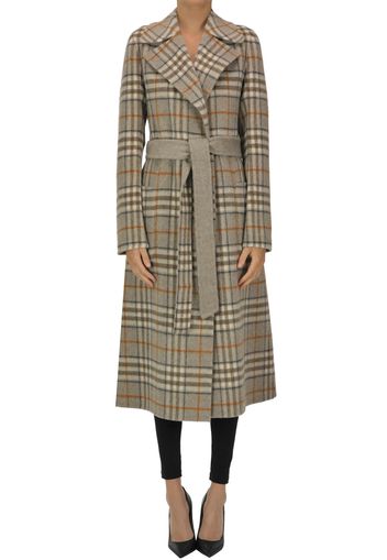 Cappotto stampa check reversibile