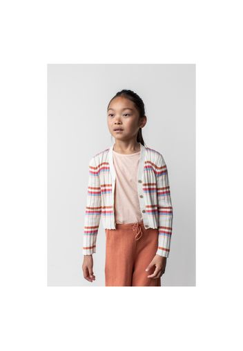 Cardigan Rayé Coton Bio