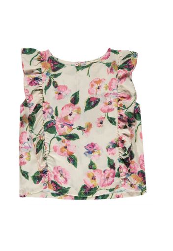 Top a fiori con volants