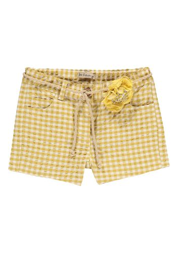 Shorts Quadri Cintura Fiore