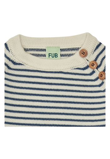 Striped Merino Wool Button Jumper