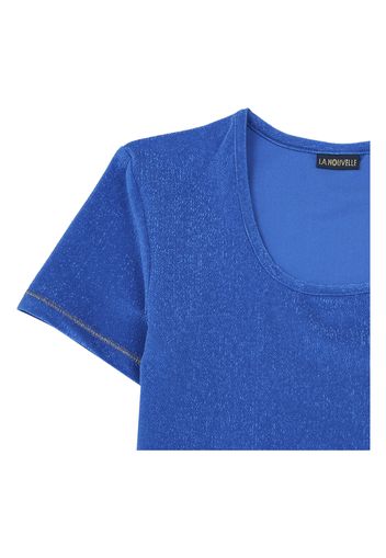 T-Shirt Alfredo Blue in spugna