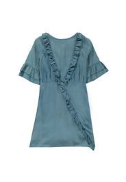 Vestito in chambray con volants Odina