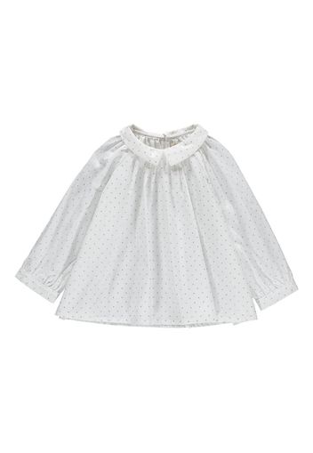 Blusa con collo Clauine a pois Annette