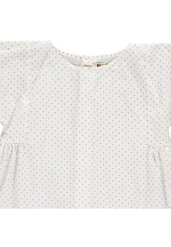 Blusa Pois Lurex Bottoni dietro