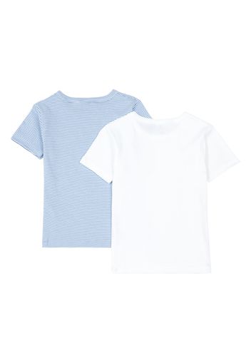 Set di 2 T-shirts a righe in cotone bio