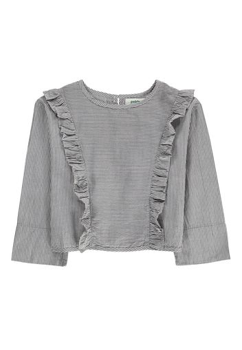 Blusa a Righe Volants Cassis