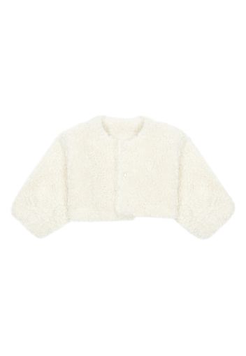 Fig Organic Cotton Faux Fur Cardigan