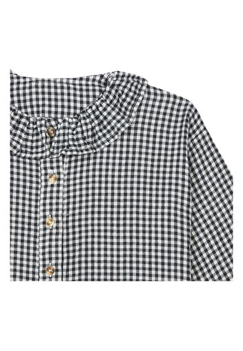 Aronie Gingham Cotton Muslin Blouse