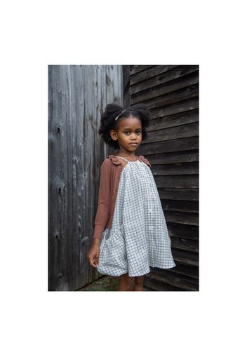 Prim Checked Linen Dress