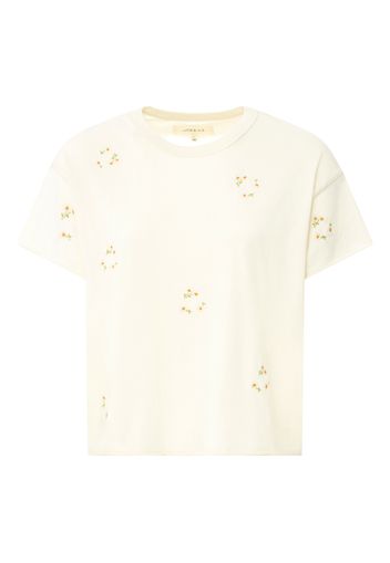 The Crop T-shirt with Embroidered Daisies