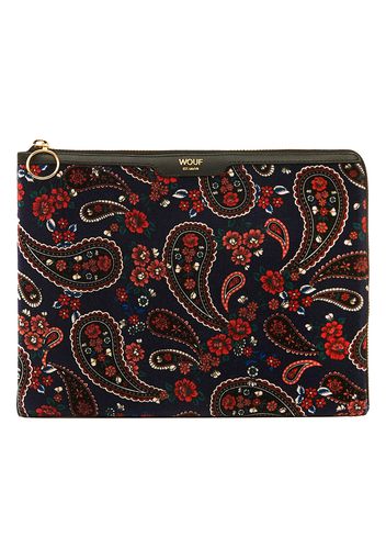 Fodera iPad in velluto blu Paisley