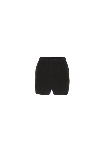 Shorts con lavorazione a trecce