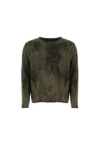 Pullover girocollo effetto tie-dye