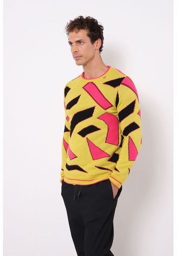 Pullover con stampe geometriche colour-block