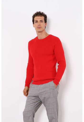 Pullover lavorato con maniche raglan