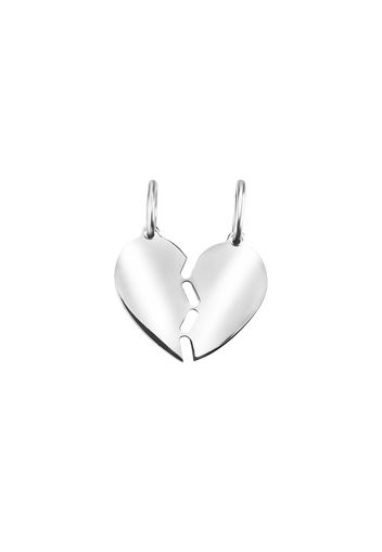 Ciondolo cuore You & Me in argento 925 rodiato per Unisex