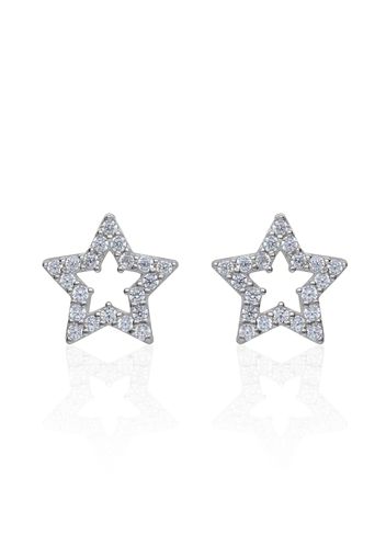 Orecchini stella in argento e zirconi per Donna