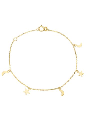 Bracciale in oro giallo con stelle e lune per Donna