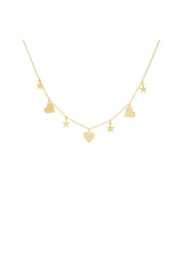 Collana in oro giallo con stelle e cuori per Donna