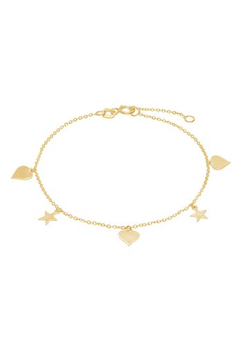 Bracciale in oro giallo con stelle e cuori per Donna