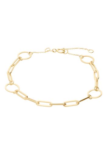 Bracciale in oro giallo maglia forzatina allungata fantasia per Donna