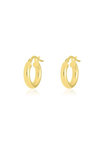 Orecchini a cerchio in oro giallo forma tonda 8 MM per Donna