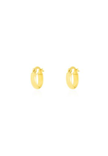 Orecchini a cerchio in oro giallo mezzo tondo 8 MM per Donna