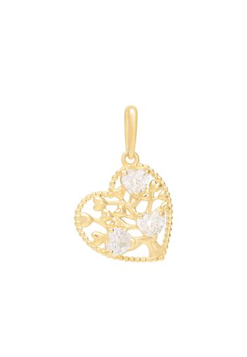 Ciondolo Poeme oro giallo cuore cubic zirconia per Donna