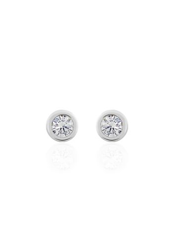 Orecchini lobo in argento 925 e zirconi per Donna