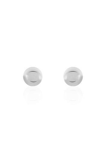 Orecchini pallina 4 mm a lobo in argento 925 rodiato per Donna