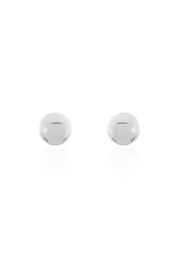 Orecchini pallina 8 mm a lobo in argento 925 rodiato per Donna