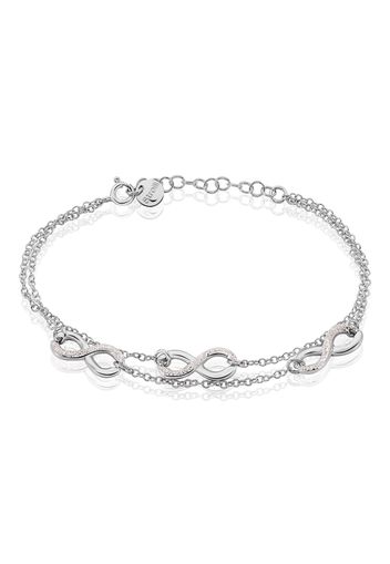 Bracciale infinito in argento 925 diamantato per Donna