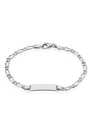 Bracciale in argento 925 rodiato e targhetta per Bimbi