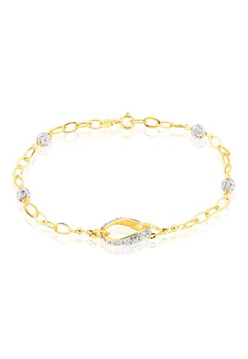 Bracciale in oro e cristalli per Donna