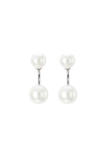 Orecchini perle in argento 925 rodiato per Donna