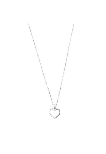 Girocollo cuore in argento 925 e zirconi per Donna