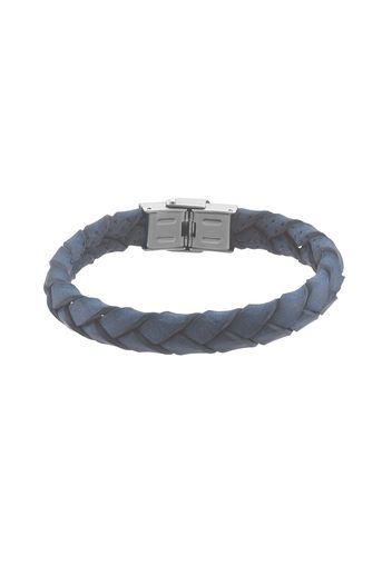 Bracciale in acciaio e pelle per Uomo