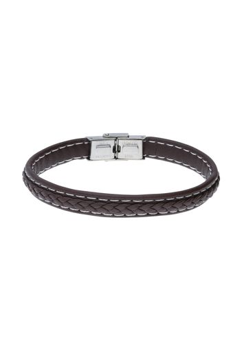 Bracciale in acciaio e pelle per Uomo