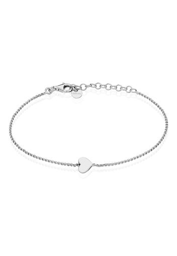 Bracciale cuore in argento 925 rodiato per Donna