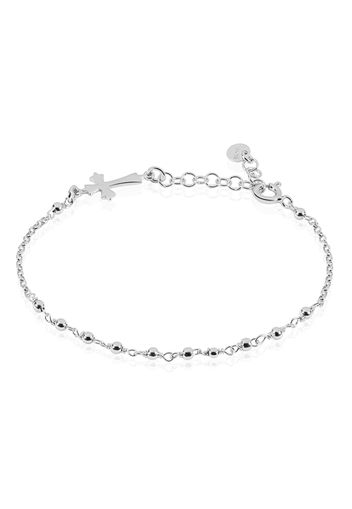 Bracciale rosario in argento 925 rodiato per Donna