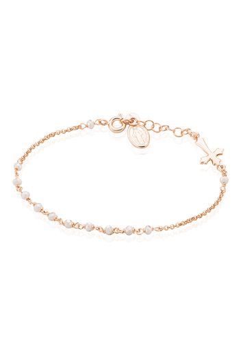 Bracciale rosario in argento 925 rosato e pietre per Donna